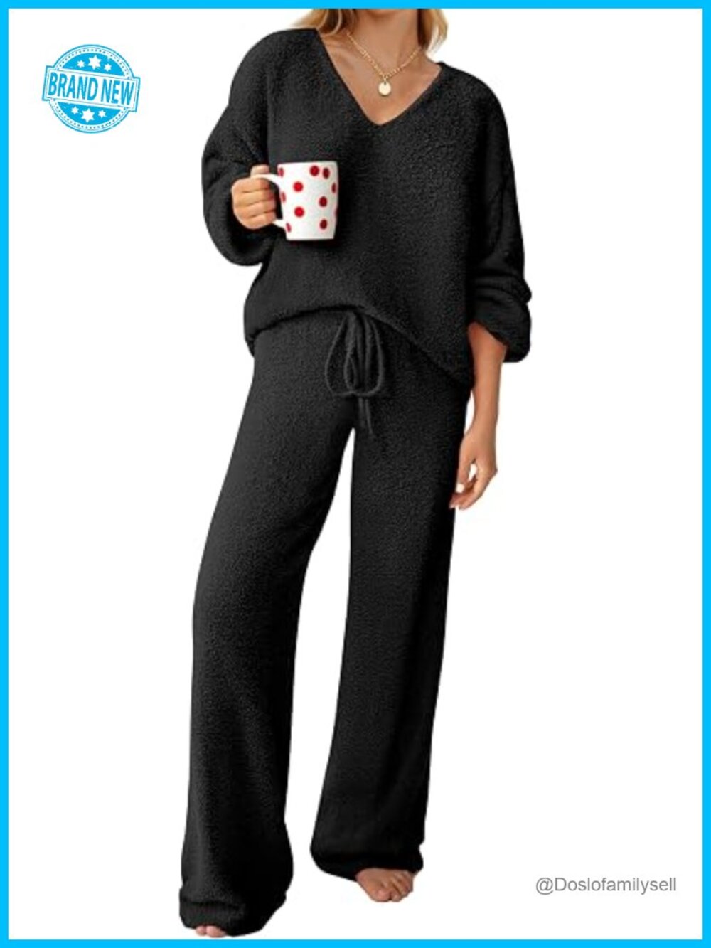 Two Piece Lounge Set Sweater & Palazzo Pants